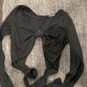 Nasty Gal long sleeve crop top